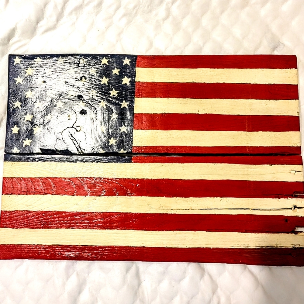 USA FLAG GARDEN DECOR 12x18